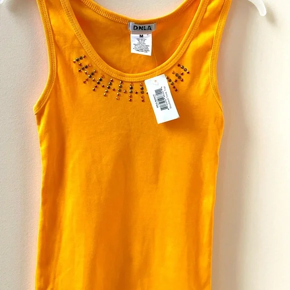 DNLA Sports Tank Top with embellish Rhinestone - Picture 2 of 5